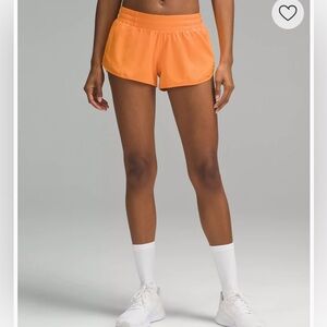 Lit Orange Hotty Hot Low-Rise Lined Short 2.5" Size 4